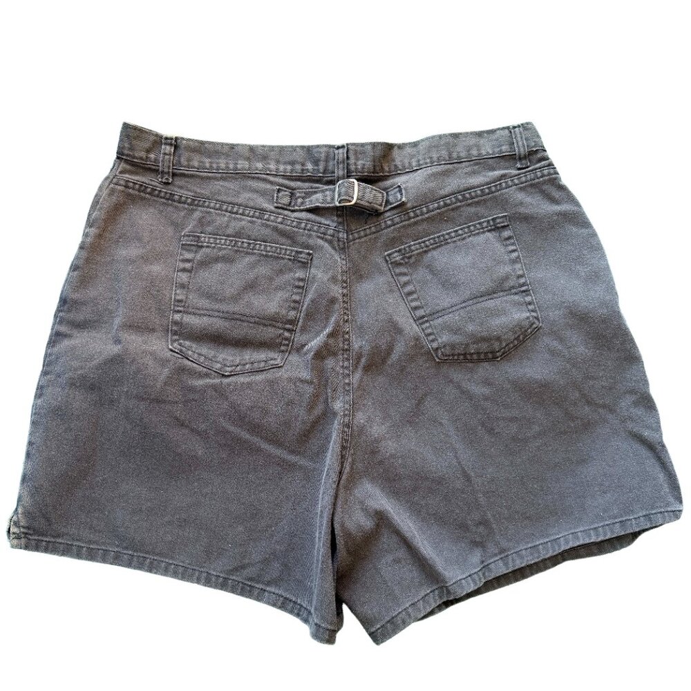 A Time For Us Vintage 90s Black Denim Shorts Size 22 High Rise Mom Shorts Plus - Picture 5 of 6